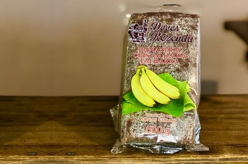 Doces Bananada Cristalizada em Barra